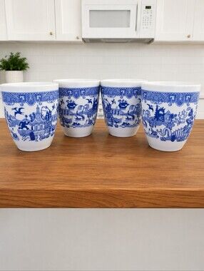 Calamityware 'Things Could Be Worse', set of 4 mugs made in Poland, Barely Used